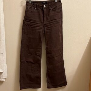 Quince Brown Wide-Leg Pants - Short